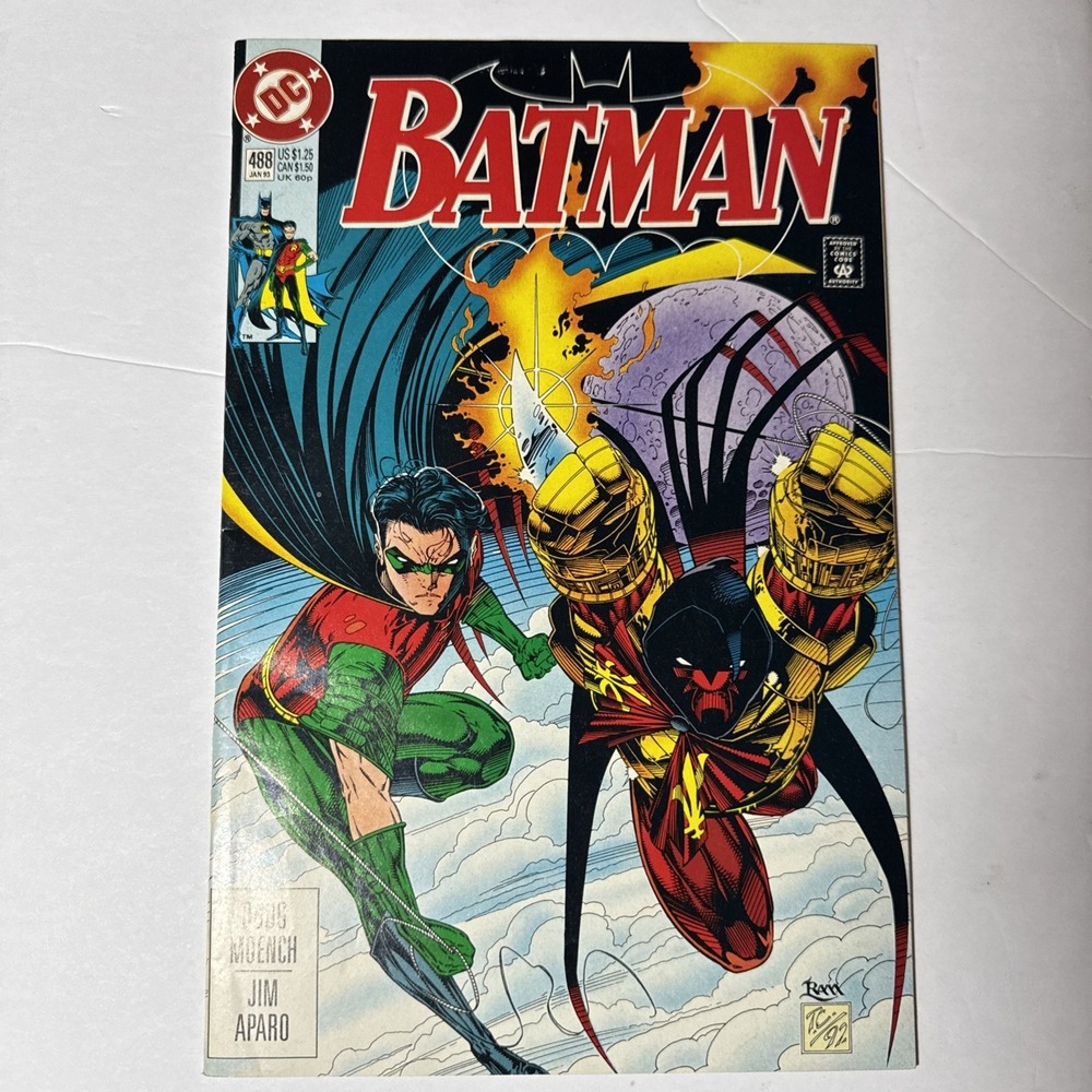 Batman 488 VF Newsstand DC Comics 1993 Doug Moench Azrael Robin Jim Aparo